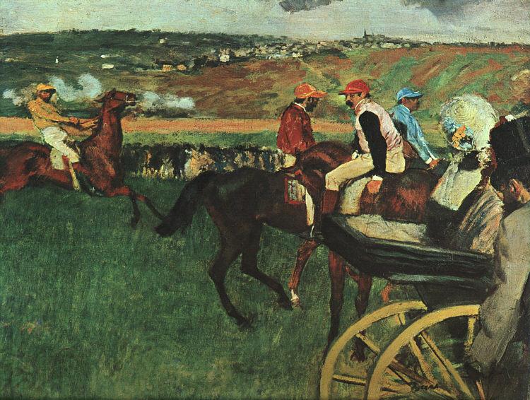 Edgar Degas At the Races Norge oil painting art